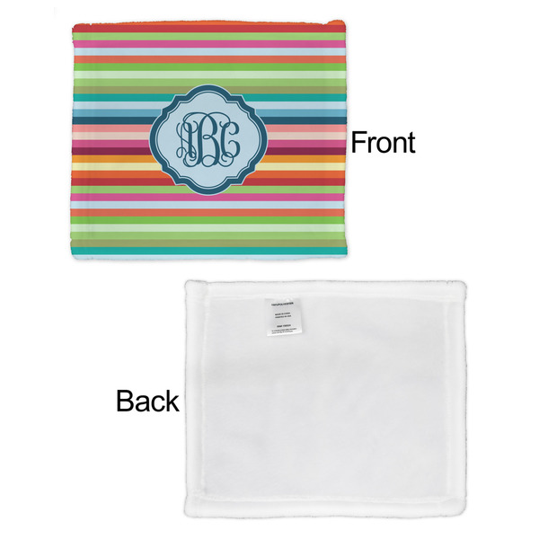 Retro Horizontal Stripes Security Blanket - Front & White Back View