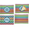 Retro Horizontal Stripes Set of Rectangular Appetizer / Dessert Plates
