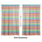 Retro Horizontal Stripes Sheer Curtains Double