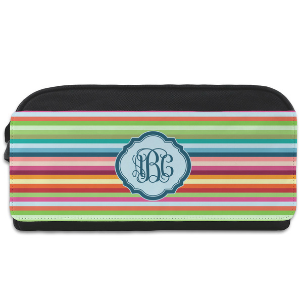Custom Retro Horizontal Stripes Shoe Bag (Personalized)