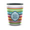 Retro Horizontal Stripes Ceramic Shot Glass - 1.5 oz - Two Tone - Single (Personalized)