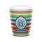 Retro Horizontal Stripes Ceramic Shot Glass - 1.5 oz - White - Set of 4 (Personalized)