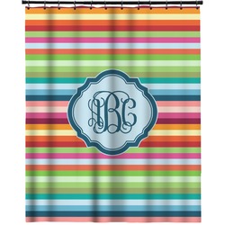 Retro Horizontal Stripes Extra Long Shower Curtain - 70"x84" (Personalized)
