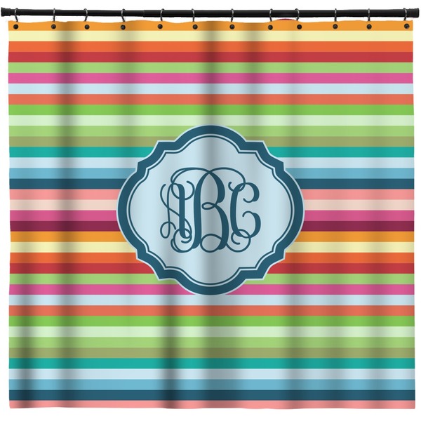 Custom Retro Horizontal Stripes Shower Curtain - Custom Size (Personalized)