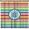 Retro Horizontal Stripes Shower Curtain (Personalized) (Non-Approval)
