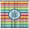 Retro Horizontal Stripes Shower Curtain - Custom Size (Personalized)