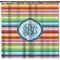 Retro Horizontal Stripes Shower Curtain (Personalized)