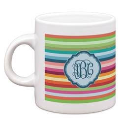 Retro Horizontal Stripes Espresso Cup (Personalized)
