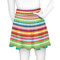 Retro Horizontal Stripes Skater Skirt - Back