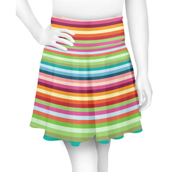 Retro Horizontal Stripes Skater Skirt (Personalized)
