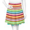Retro Horizontal Stripes Skater Skirt - Front