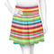 Retro Horizontal Stripes Skater Skirt - Small