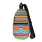 Retro Horizontal Stripes Sling Bag (Personalized)