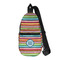 Retro Horizontal Stripes Sling Bag (Personalized)