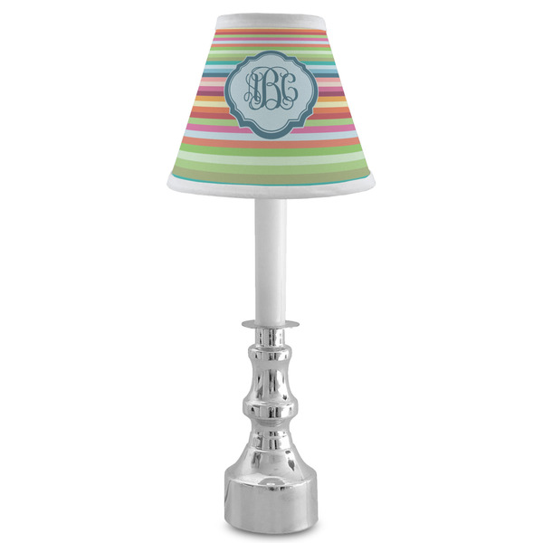Retro Horizontal Stripes Small Chandelier Lamp - LIFESTYLE (on candle stick)