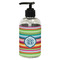 Retro Horizontal Stripes Plastic Soap / Lotion Dispenser (8 oz - Small - Black) (Personalized)