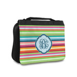 Retro Horizontal Stripes Toiletry Bag - Small (Personalized)