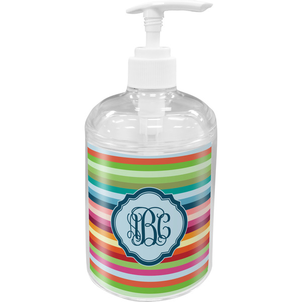 Retro Horizontal Stripes Soap / Lotion Dispenser (Personalized)