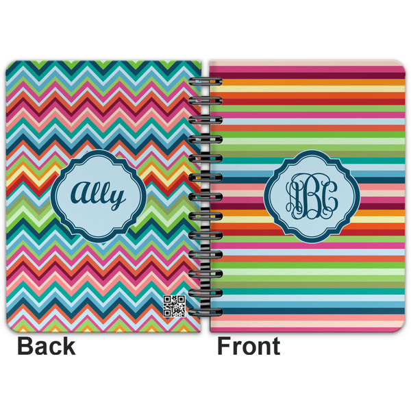 Retro Horizontal Stripes Spiral Journal 5 x 7 - Apvl