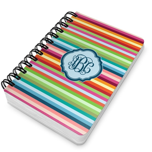 Retro Horizontal Stripes Spiral Journal 5 x 7 - Main