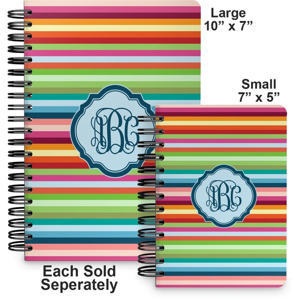 Retro Horizontal Stripes Spiral Journal - Comparison