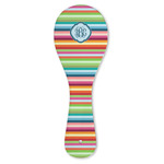 Retro Horizontal Stripes Ceramic Spoon Rest (Personalized)