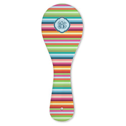 Retro Horizontal Stripes Ceramic Spoon Rest (Personalized)
