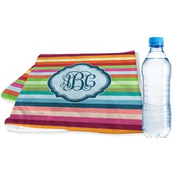 Retro Horizontal Stripes Sports & Fitness Towel (Personalized)