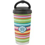 Retro Horizontal Stripes Stainless Steel Coffee Tumbler (Personalized)