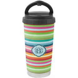Retro Horizontal Stripes Stainless Steel Coffee Tumbler (Personalized)