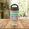 Retro Horizontal Stripes Stainless Steel Travel Cup Lifestyle