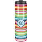 Retro Horizontal Stripes Stainless Steel Skinny Tumbler - 20 oz (Personalized)