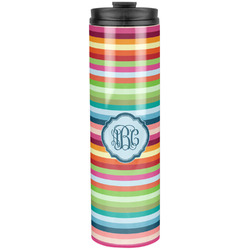 Retro Horizontal Stripes Stainless Steel Skinny Tumbler - 20 oz (Personalized)