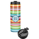 Retro Horizontal Stripes Stainless Steel Skinny Tumbler (Personalized)