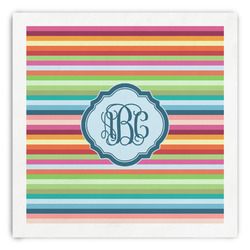Retro Horizontal Stripes Paper Dinner Napkins (Personalized)