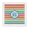 Retro Horizontal Stripes Standard Decorative Napkin - Front View