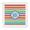 Retro Horizontal Stripes Standard Decorative Napkins (Personalized)