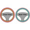 Retro Horizontal Stripes Steering Wheel Cover- Front and Back