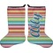 Retro Horizontal Stripes Stocking - Double-Sided - Approval