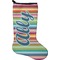 Retro Horizontal Stripes Holiday Stocking - Neoprene (Personalized)