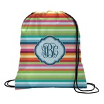 Retro Horizontal Stripes Drawstring Backpack (Personalized)