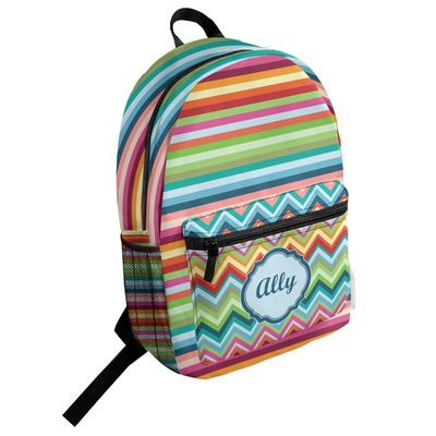 Retro Horizontal Stripes Student Backpack (Personalized)