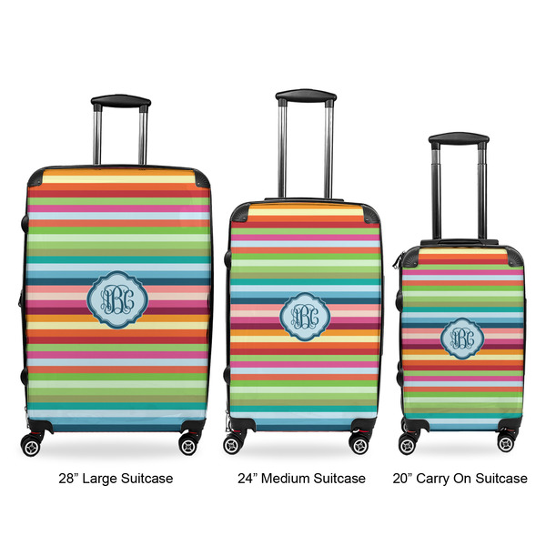 Retro Horizontal Stripes Suitcase Set 1 - APPROVAL