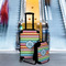 Retro Horizontal Stripes Suitcase Set 4 - IN CONTEXT