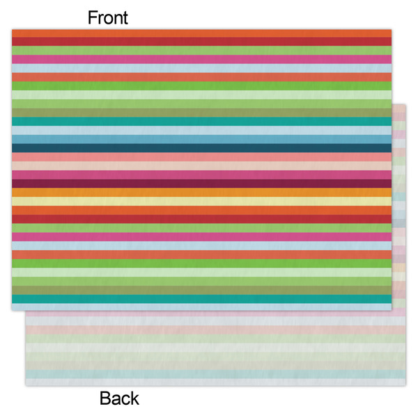 Retro Horizontal Stripes Tissue Paper - Heavyweight - Large - Front & Back