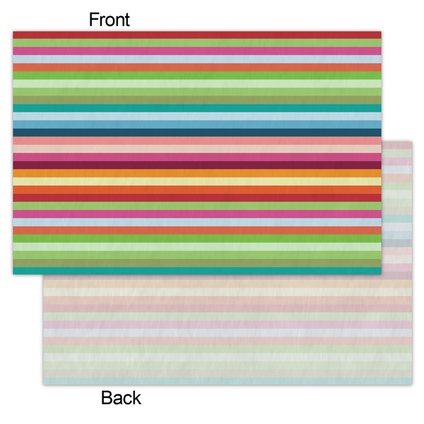 Retro Horizontal Stripes Tissue Paper - Heavyweight - Small - Front & Back