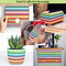 Retro Horizontal Stripes Tissue Paper - In Use Collage