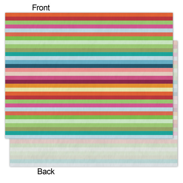 Retro Horizontal Stripes Tissue Paper - Lightweight - Medium - Front & Back