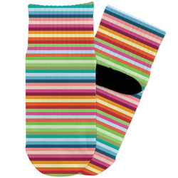 Retro Horizontal Stripes Toddler Ankle Socks (Personalized)