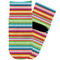 Retro Horizontal Stripes Toddler Ankle Socks - Single Pair - Front and Back